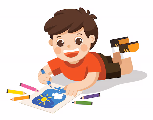 Boy drawing